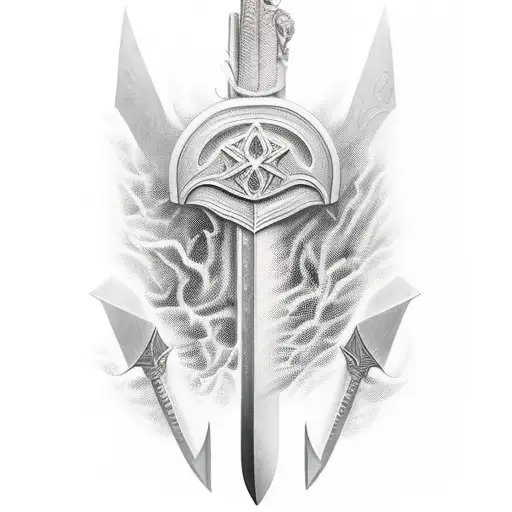 Sword With Words Talga Vasternich In The Middle No People