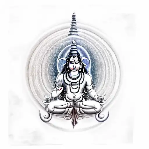 Lord Shiva With Galaxy