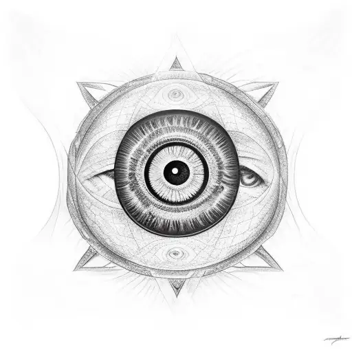 All Seeing Eye Within Mystic Forest