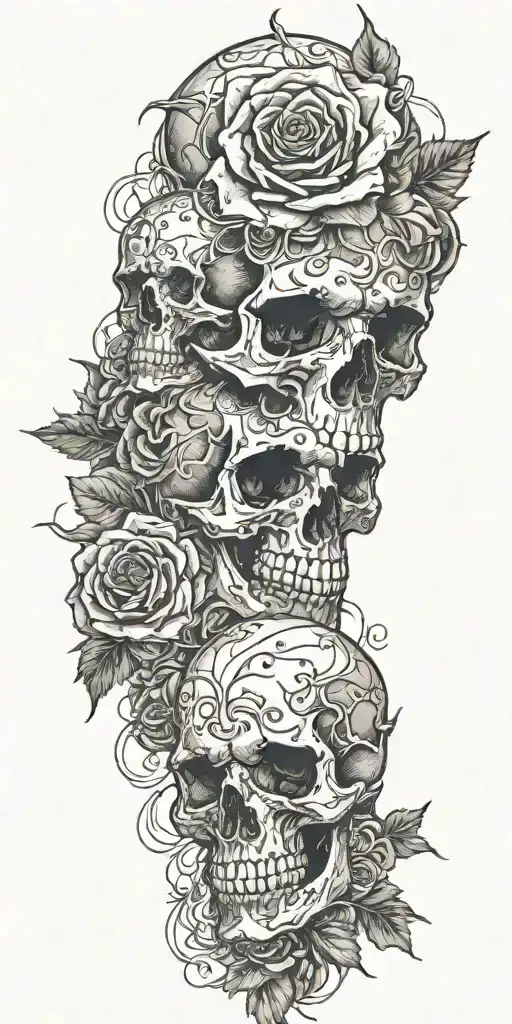 Skulls And Roses And Clouds And Thorns