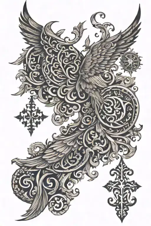 Nordic Symbols Incorporated Within Its Intricate Patterns