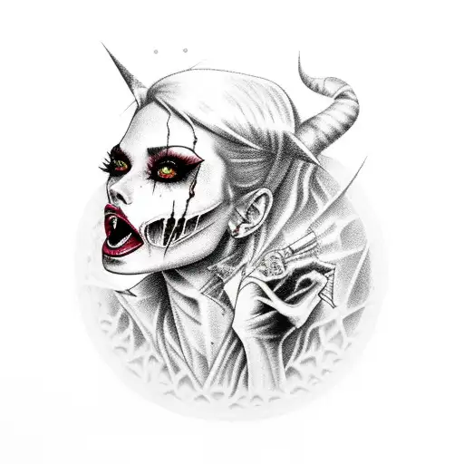 Punk Girl Scream Gothic Horror