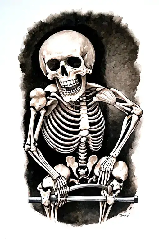 Skeleton Deadlifting