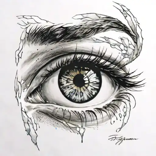 Female Eye Inside Representing The Client's Love