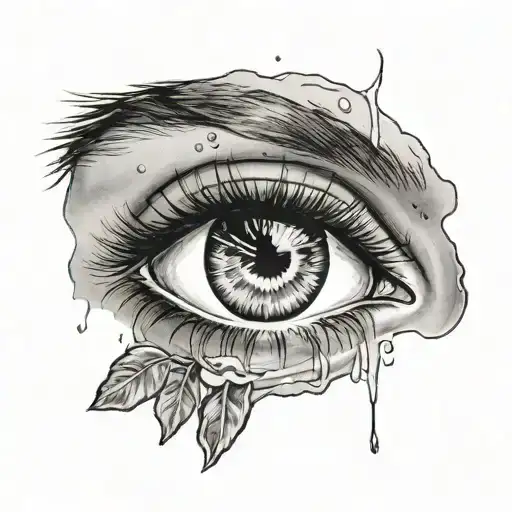 Female Eye Inside Representing The Client's Love Each Other