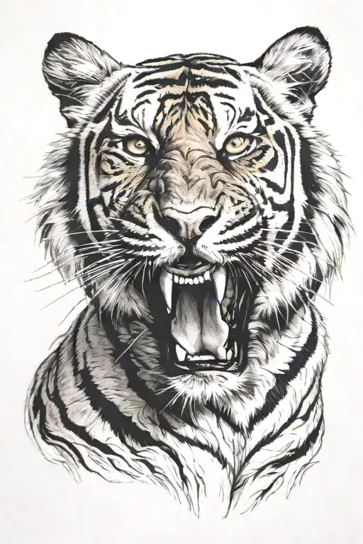 Tiger Scratching My Chest