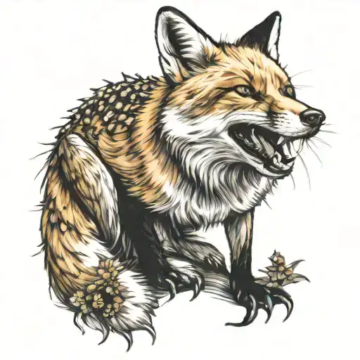 Fox With A Bee Laughing