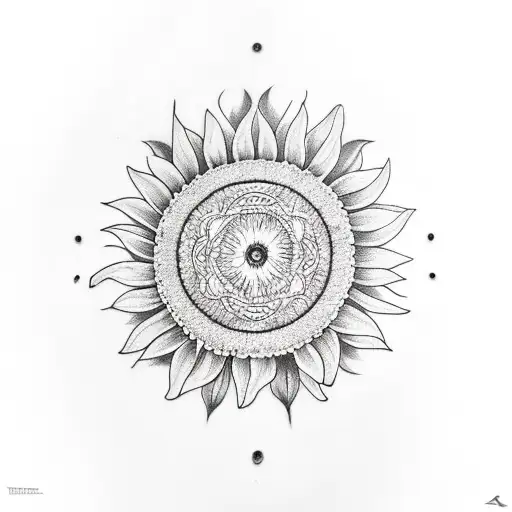 Sunflower And Triangle