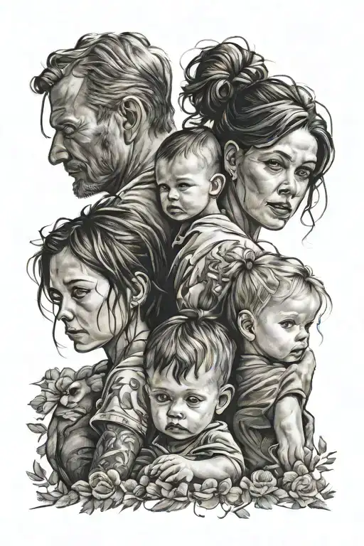 Family Of 2 Adults And 2 Children