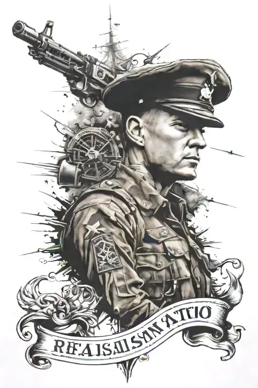 Military Tattoo With The Phrase