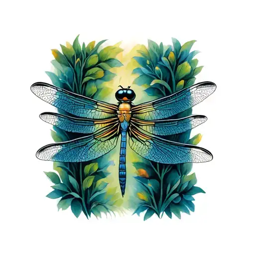 Dragonfly Its Body Little Lines