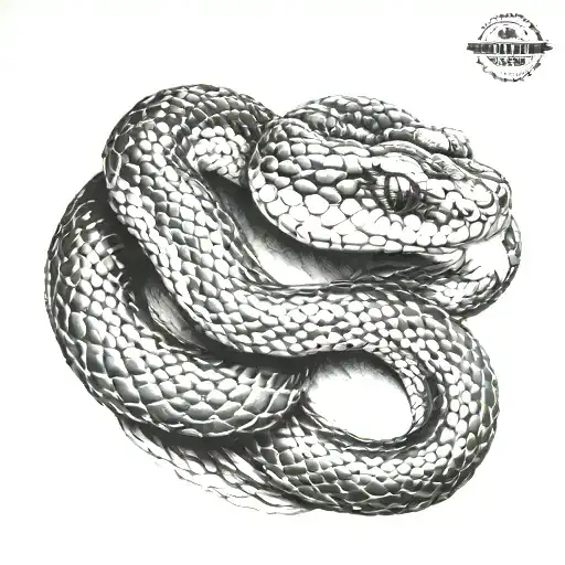 Snake Coiled Around Hand