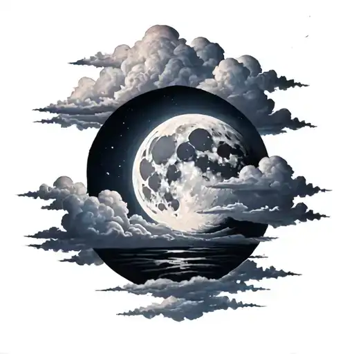 Moon And Clouds