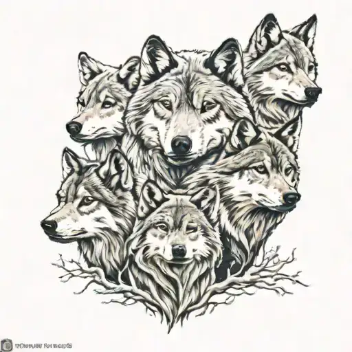 Include Imagery Of A Wolf Pack Of 3 Symbolizing The Support You've Found Along The Way