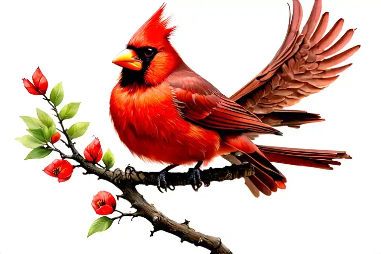 Cardinal Guarding Him