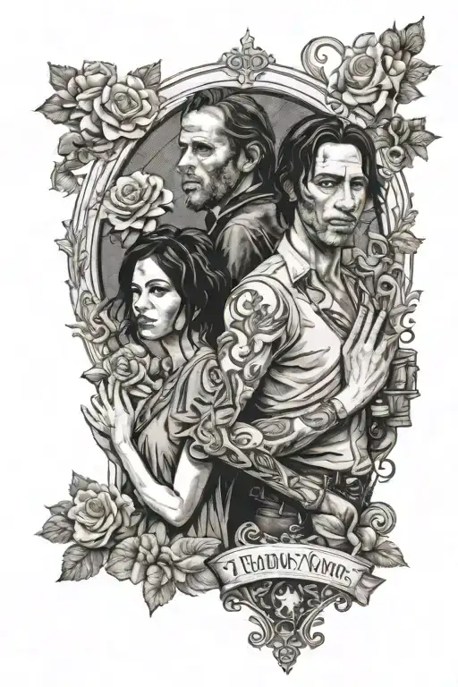 Lovers Tarot Card Tarot With Rick And Michone From The Walking Dead