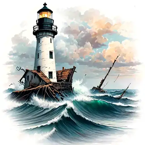 Lighthouse With Wreck Diving Tech