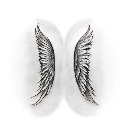 An Angel Wing And A Demon Wing
