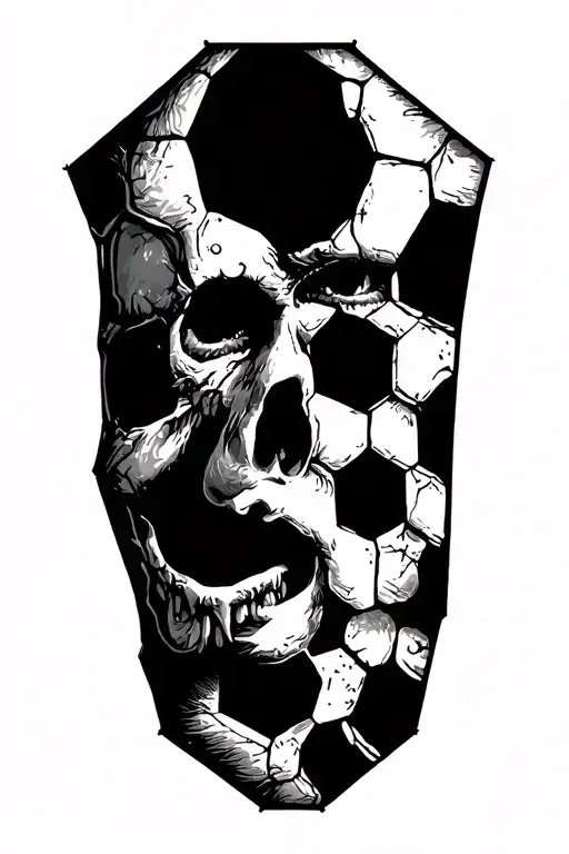 Depression Hexagon Pattern Inspired Love Hate