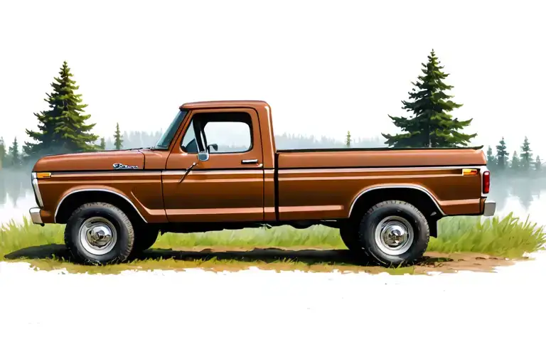 Nature Scene With An Old Ford F-150
