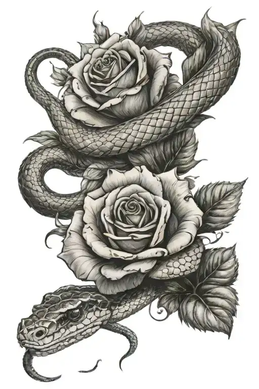 Snake And Rose