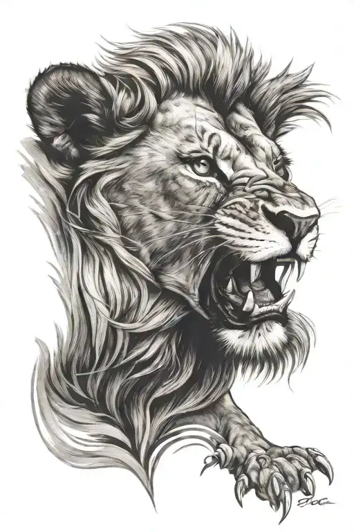 Lion Roaring