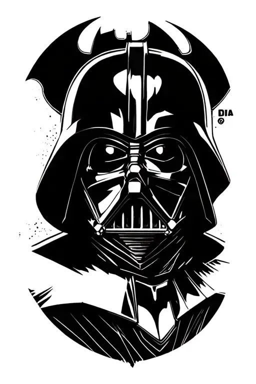 Batman Darth Vader Neverending Story Logo Incorporated Tattoo