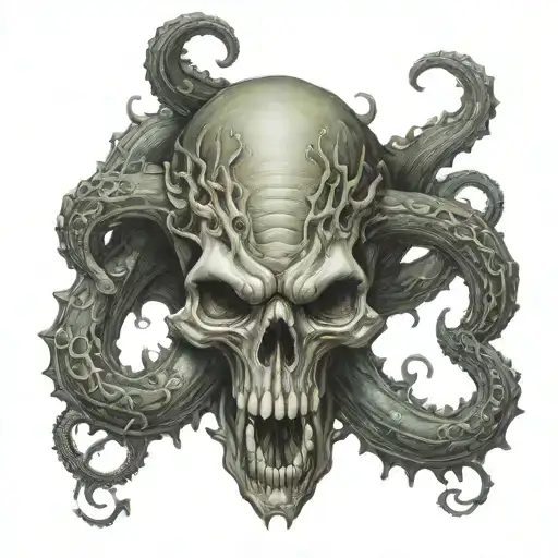 Cthulu Skull Wuth Tentacles