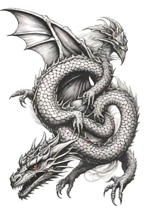 Dragon Flying Across