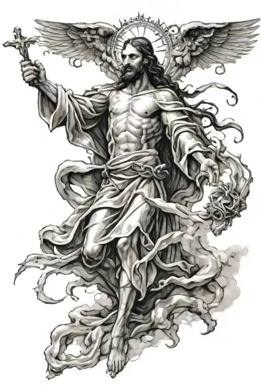 Jesus Defeating Demons