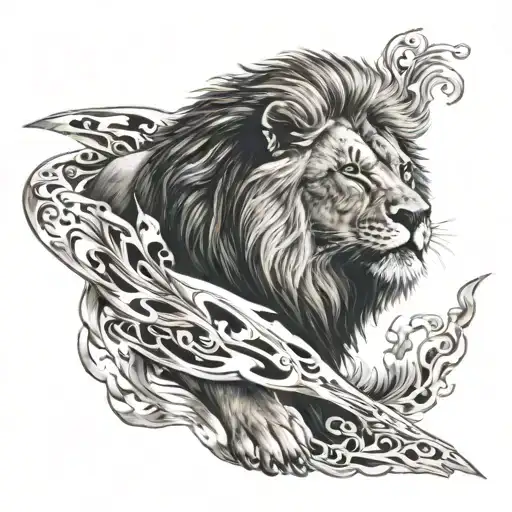 Lion Roaring On Hand To Wing On Forearm Sleeve