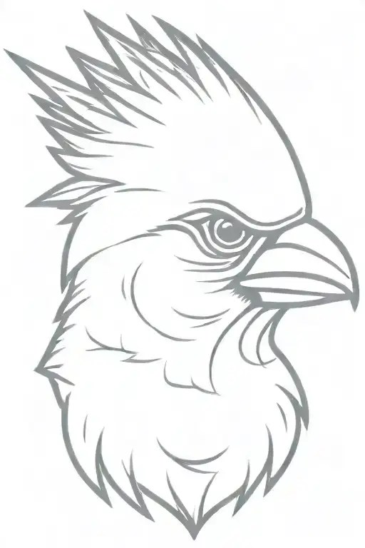 Flaming Cardinal Head Profile