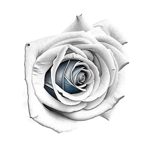 Hawk With Rose At The Bottom