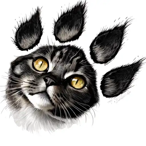 Cat Paw Print Made