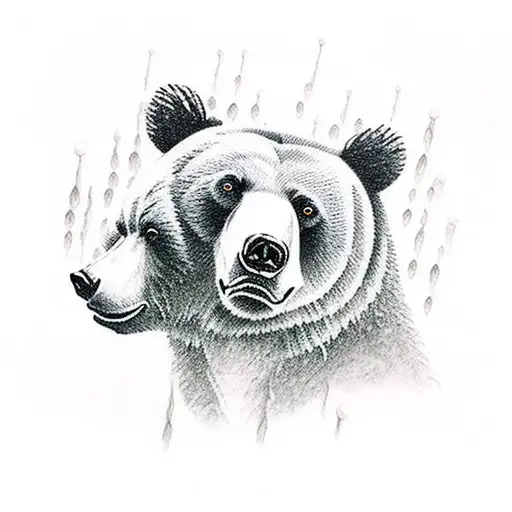 Bear Running In A Thunderstorm