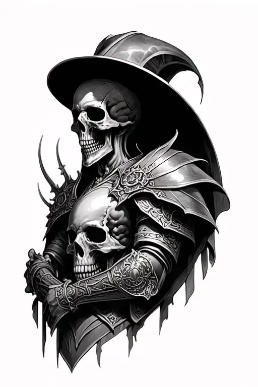 Skull Death Knights Standing Side