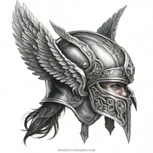 Valkyrie Female Helmet Adorned
