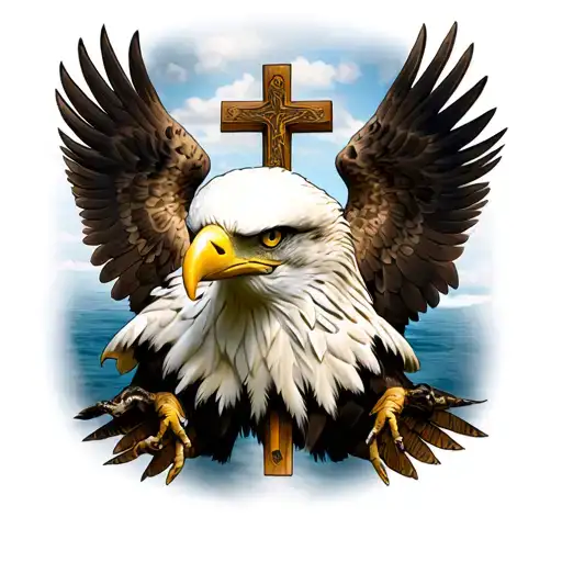 Eagle Christian Cross