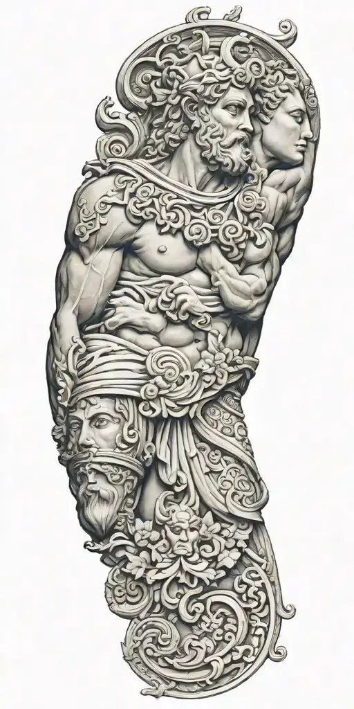 Sculpture Greek Gods Arm Sleeve