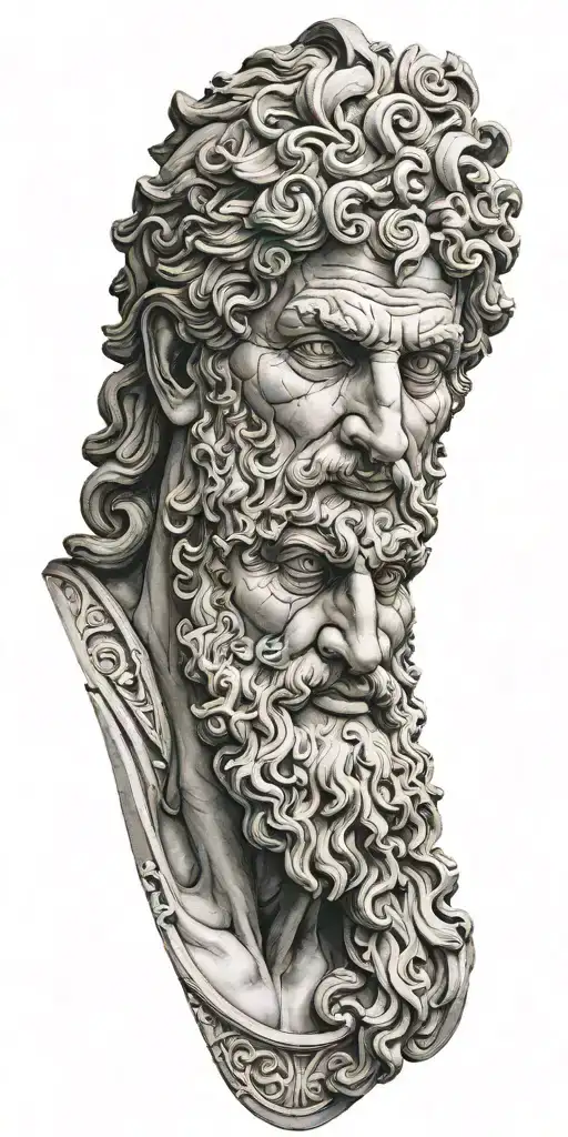 Greek Gods Sculpture Faces