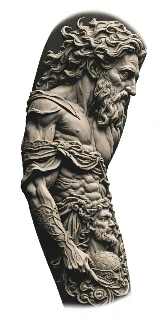 Greek Gods War Sculpture Sleeve