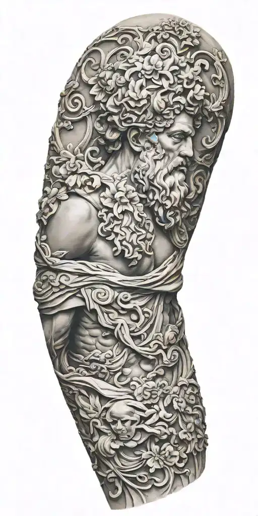 Marble Sculpture Style Greek Gods Sleeve