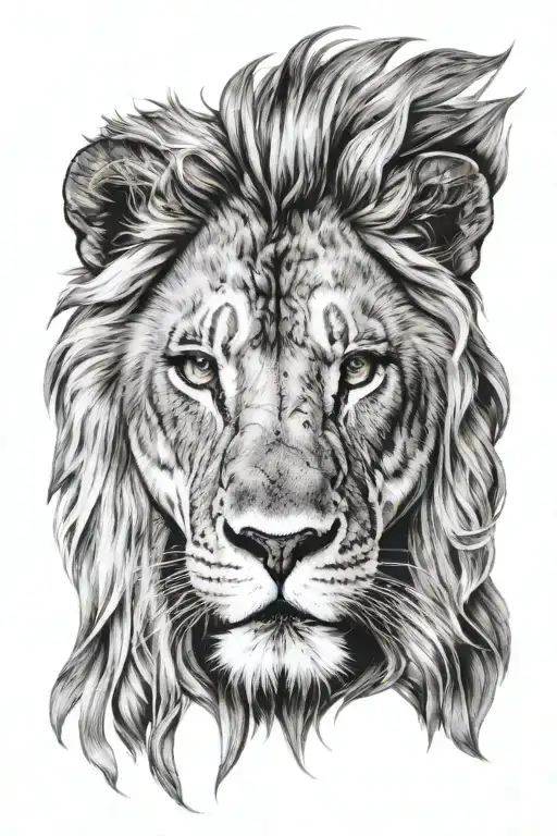 Lion Face Tattoo Design Inspired Tattoo Design
