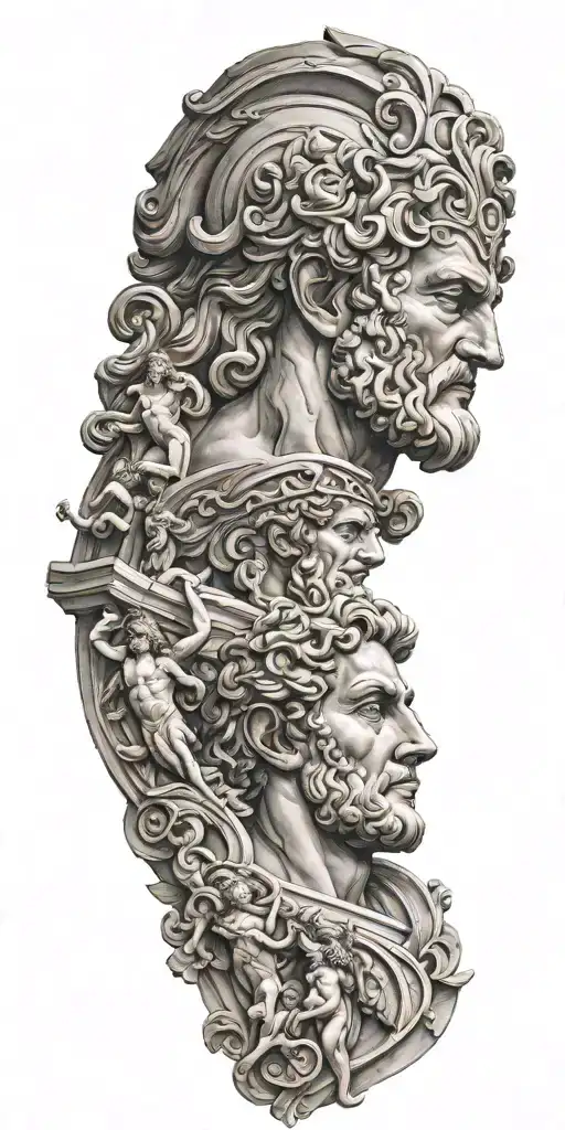Sculpture Greek Gods Sleeve