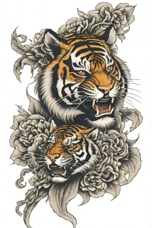 Tiger With Hannya Mask