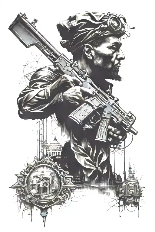 Gangster Silhouette Working