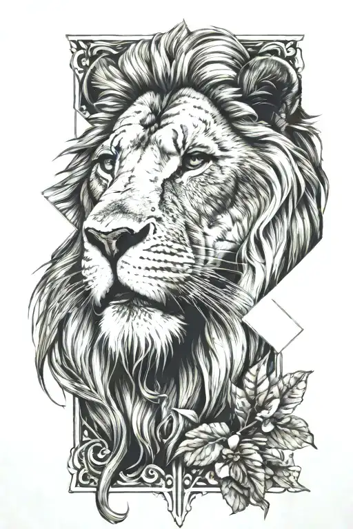 Cross With Lion Head