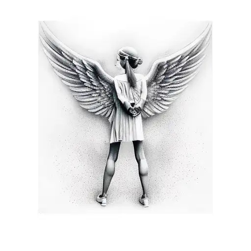 Wings Angel Two Pieces Left And Right Stand Alone