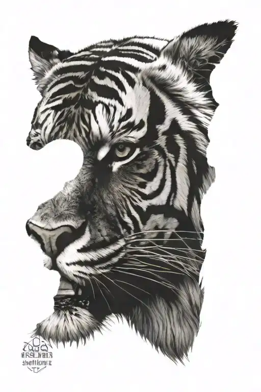 Tiger Face Side View