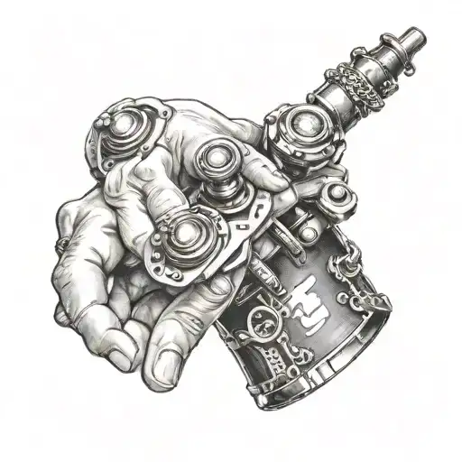 Joystick And Hand With Bracelet